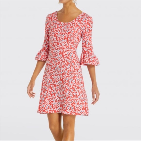 Draper James Floral Bell Sleeve Dress NWT Size 4 - Picture 5 of 8